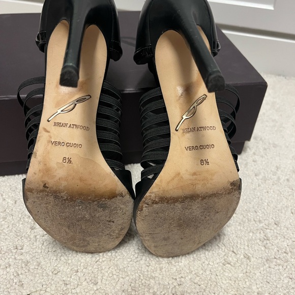 B Brian Atwood Langden Gladiator Caged Heels Black Size 8.5 - Picture 5 of 12